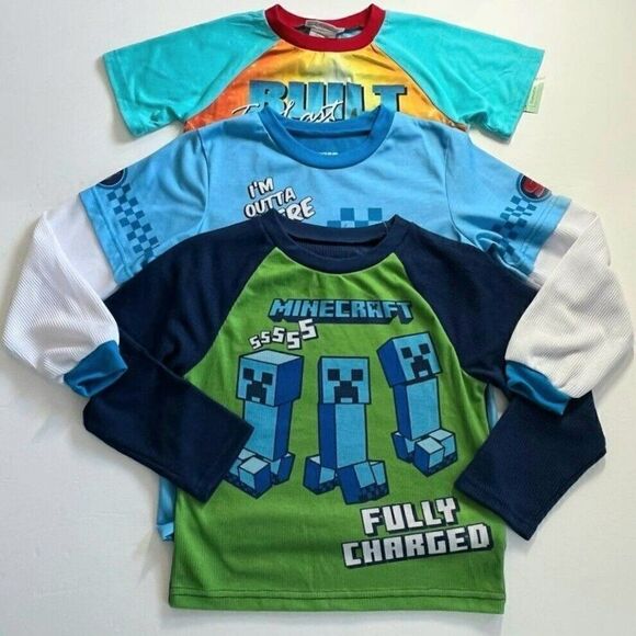 3 pc Boys Size S pajamas Tops Mix And Match - Picture 1 of 9
